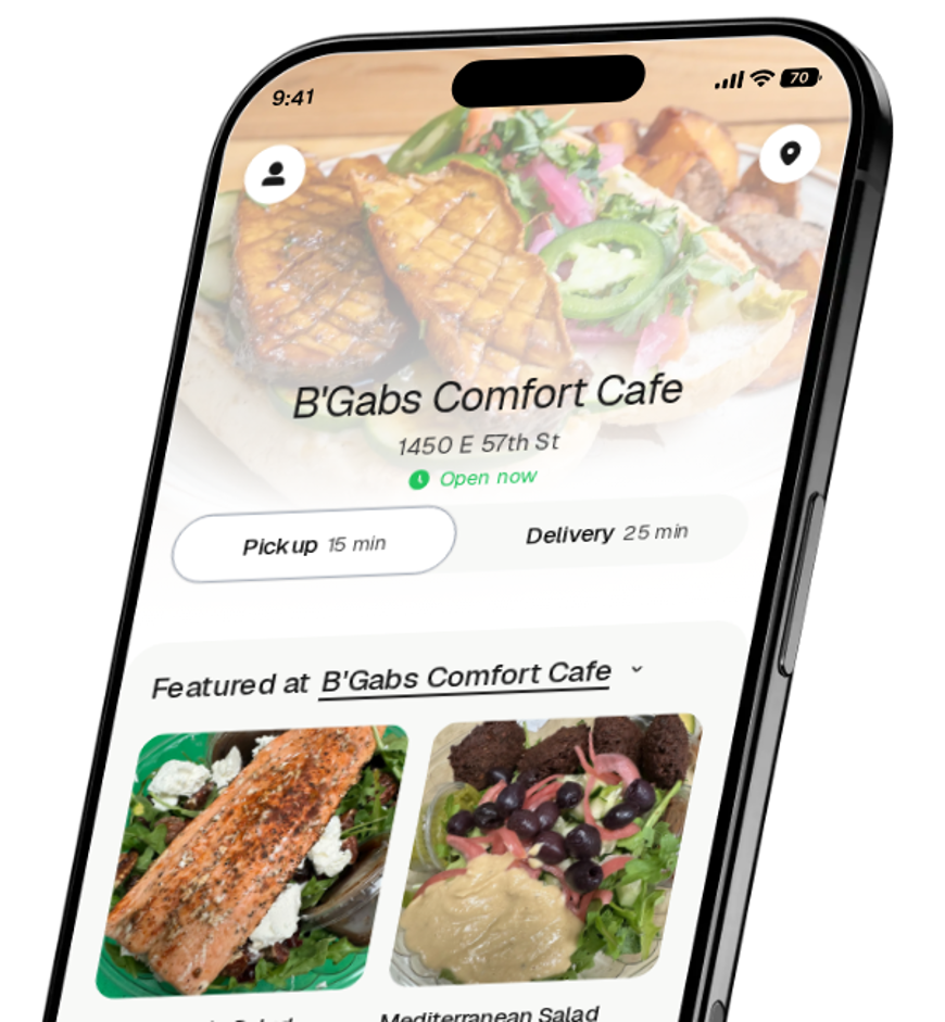 B'Gabs Comfort Cafe app preview