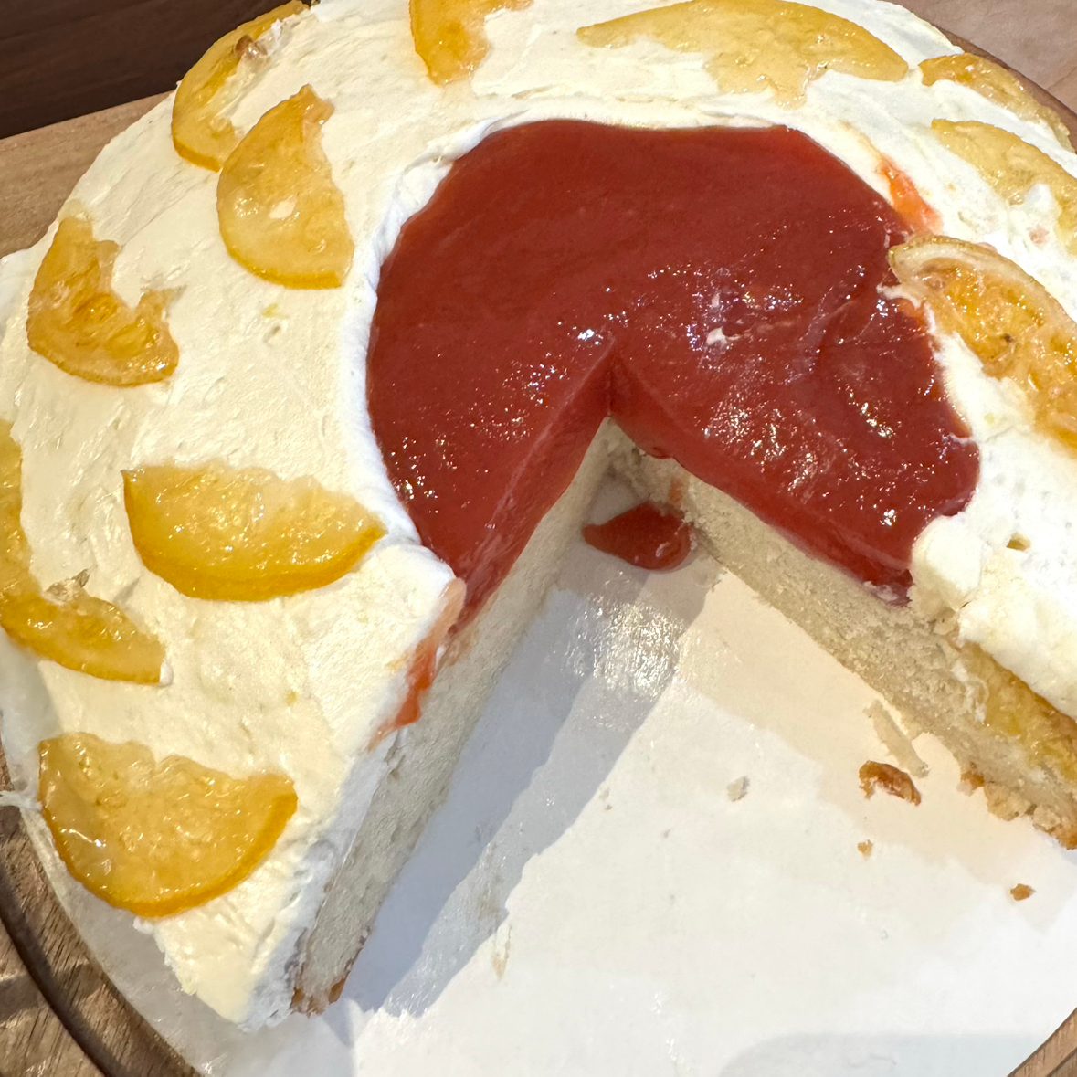 Lemon Buttercream and guava.