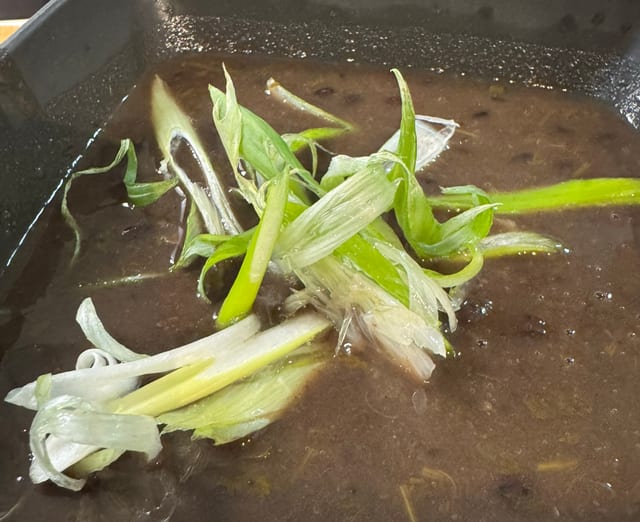 Black Bean and Cilantro Soup -With Johnny Cake
