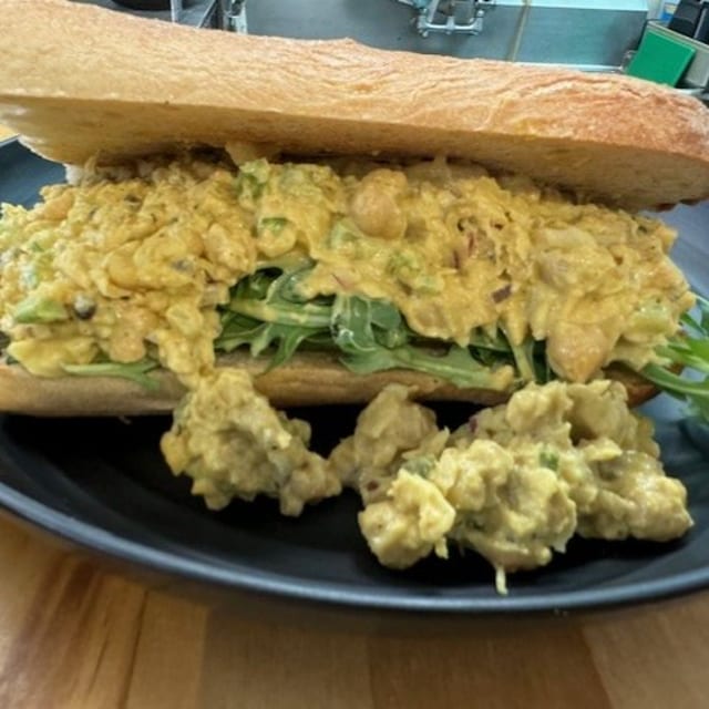 Chickpea Tuna Salad Sandwich.